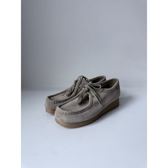 Clarks Womens Padmora Wallabee Low Tan Beige Suede Leather Comfort Shoes 7 M - Picture 2 of 8